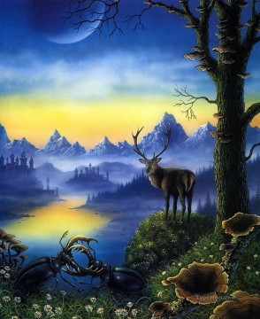 Deer Painting - elk stag